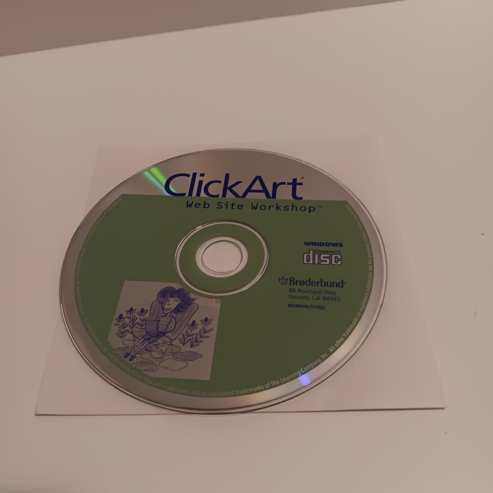 1998 Clip Art Web Site Workshop CD-ROM, Windows, Broderbund, tested