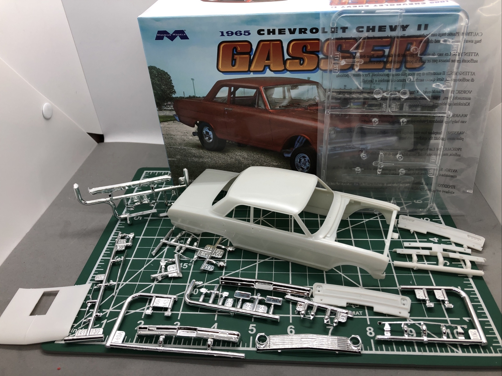 65 Chevy II Nova Hard BODY UNBUILT 4 Slot Car? MM 1:25 Search LBR Model Parts