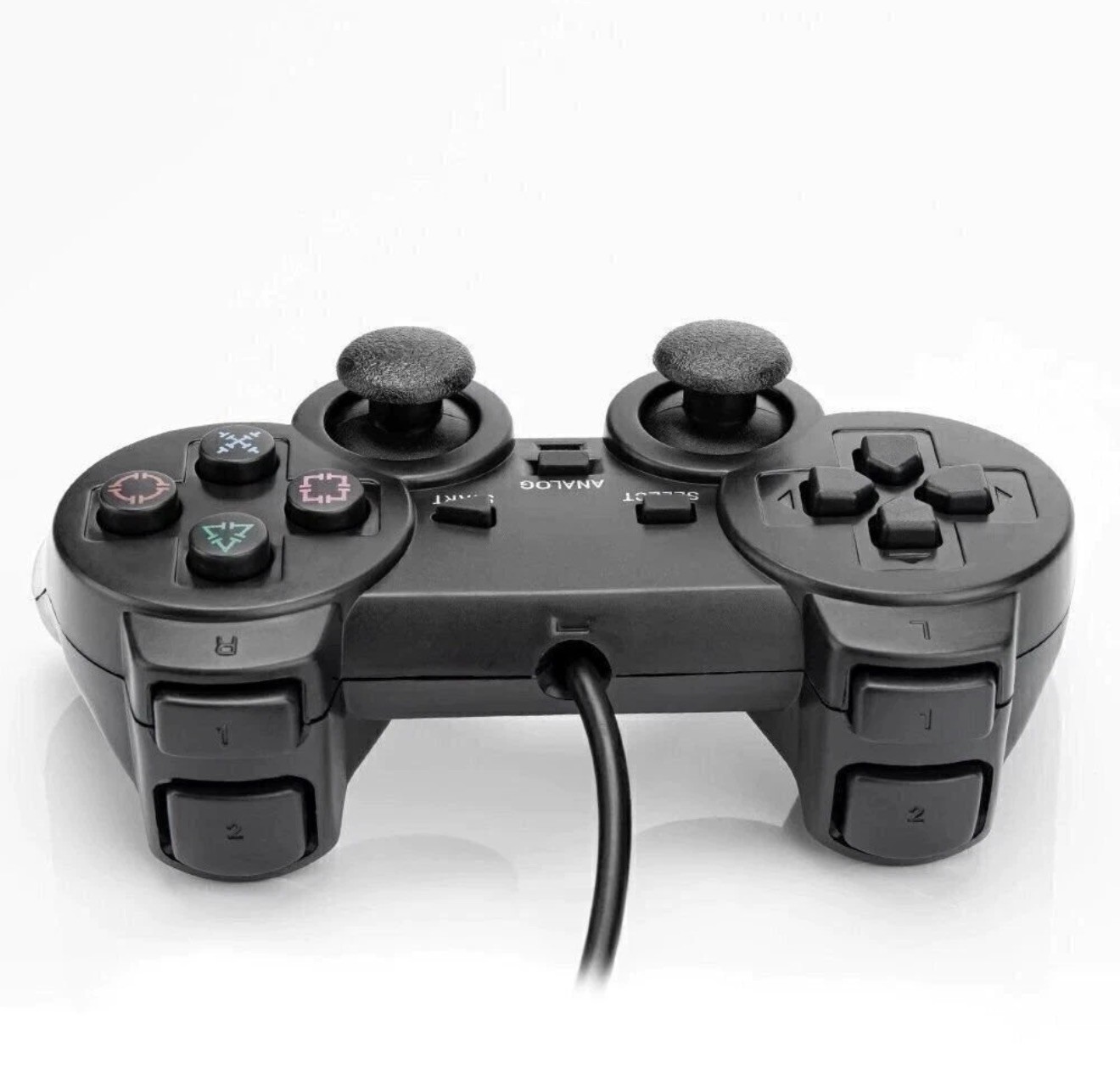 Controller for PlayStation 2 PS2 Wired Black [2 Pack] + US Seller