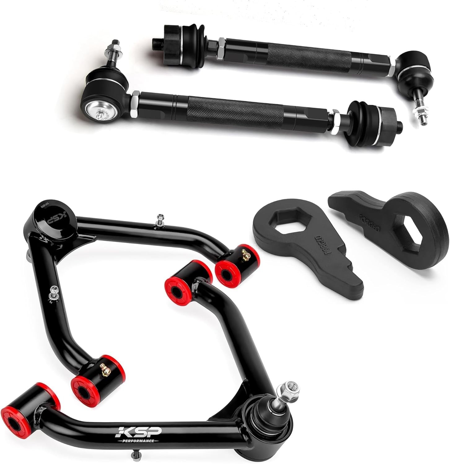 Upper Control Arms+Tie Rod Ends Kit+Torsion Bar Keys For Chevy Silverado 1500