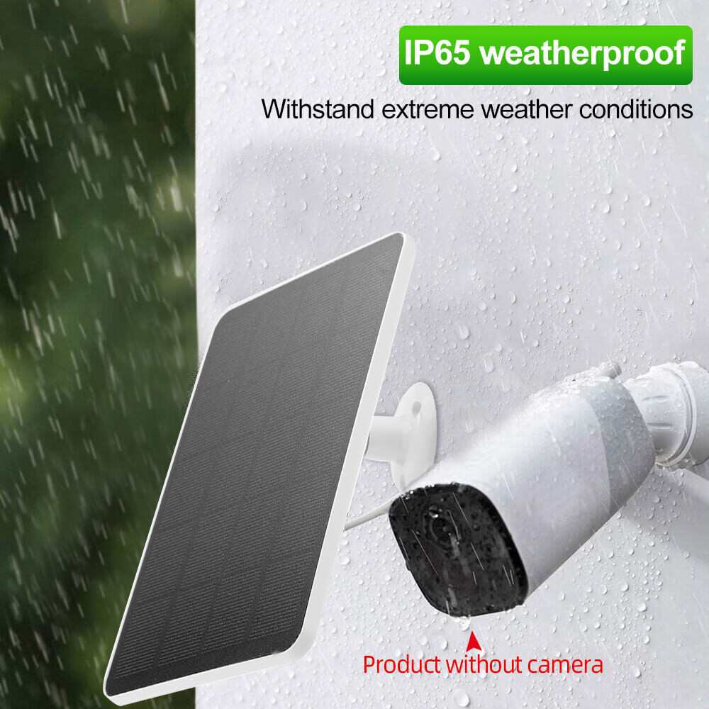 4W/5V Solar Panel For Outdoor Ring Spotlight Camera Security Cam Battery Charge