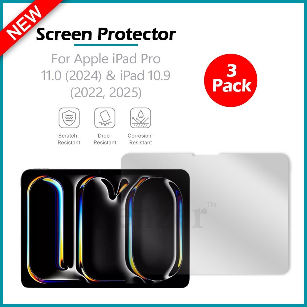 3-Pack LCD Ultra Clear HD Screen Protector for Apple iPad 11.0 Pro (2024)