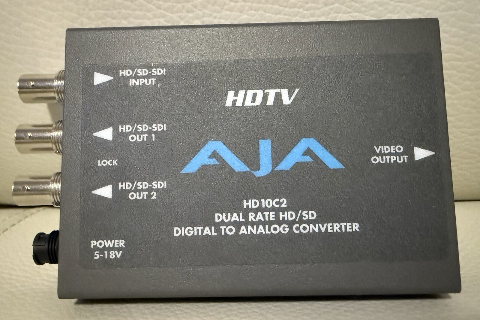 AJA HD10C2 SDI to analog and SDI splitter power supply, break-out cable, Box,CD.