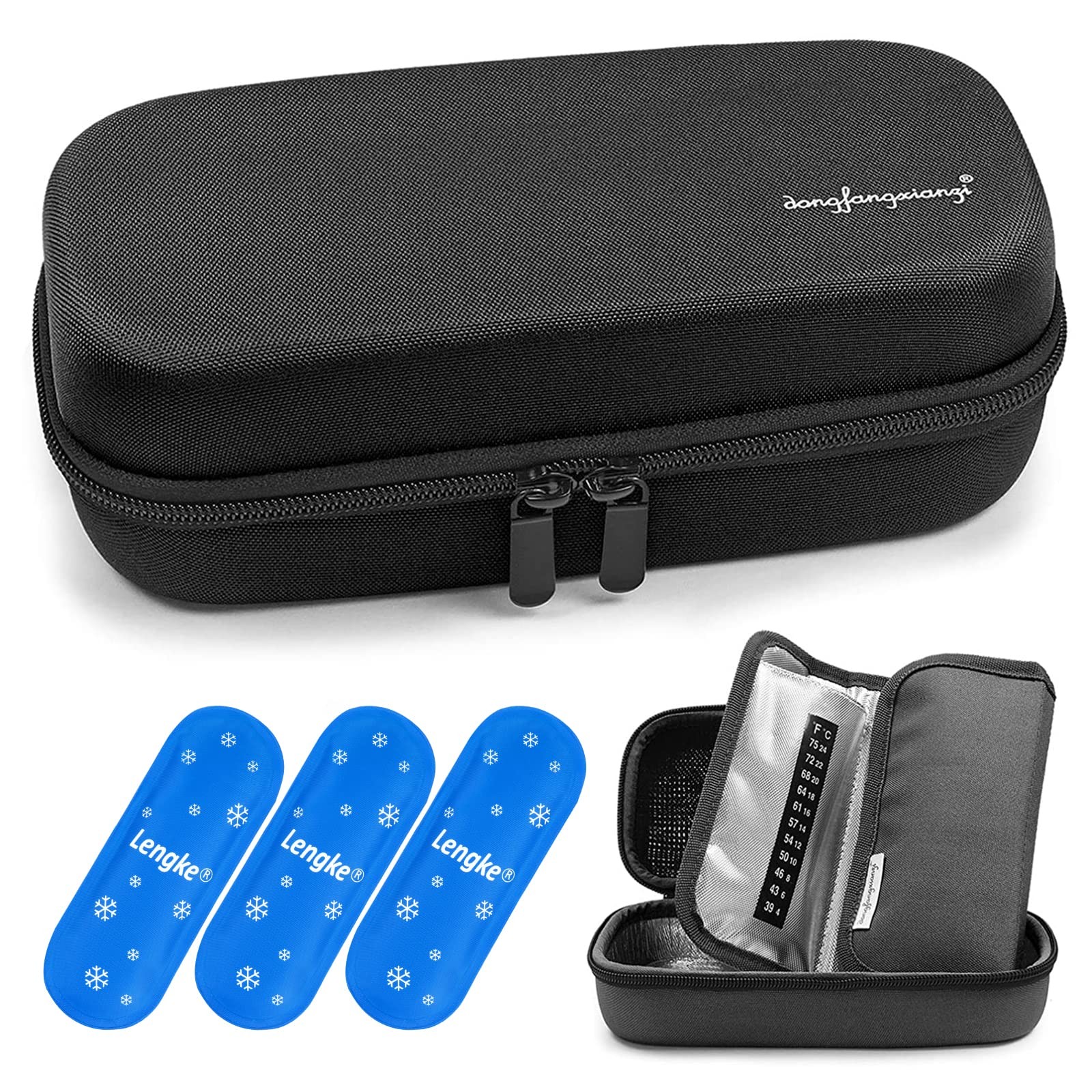 YOUSHARES Insulin Cooler Travel Case - EVA 8.6 x 4.3 x 3 inches, Y2_eva Black