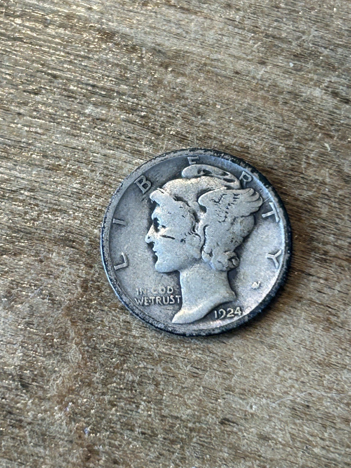 1924 Mercury Dime VG