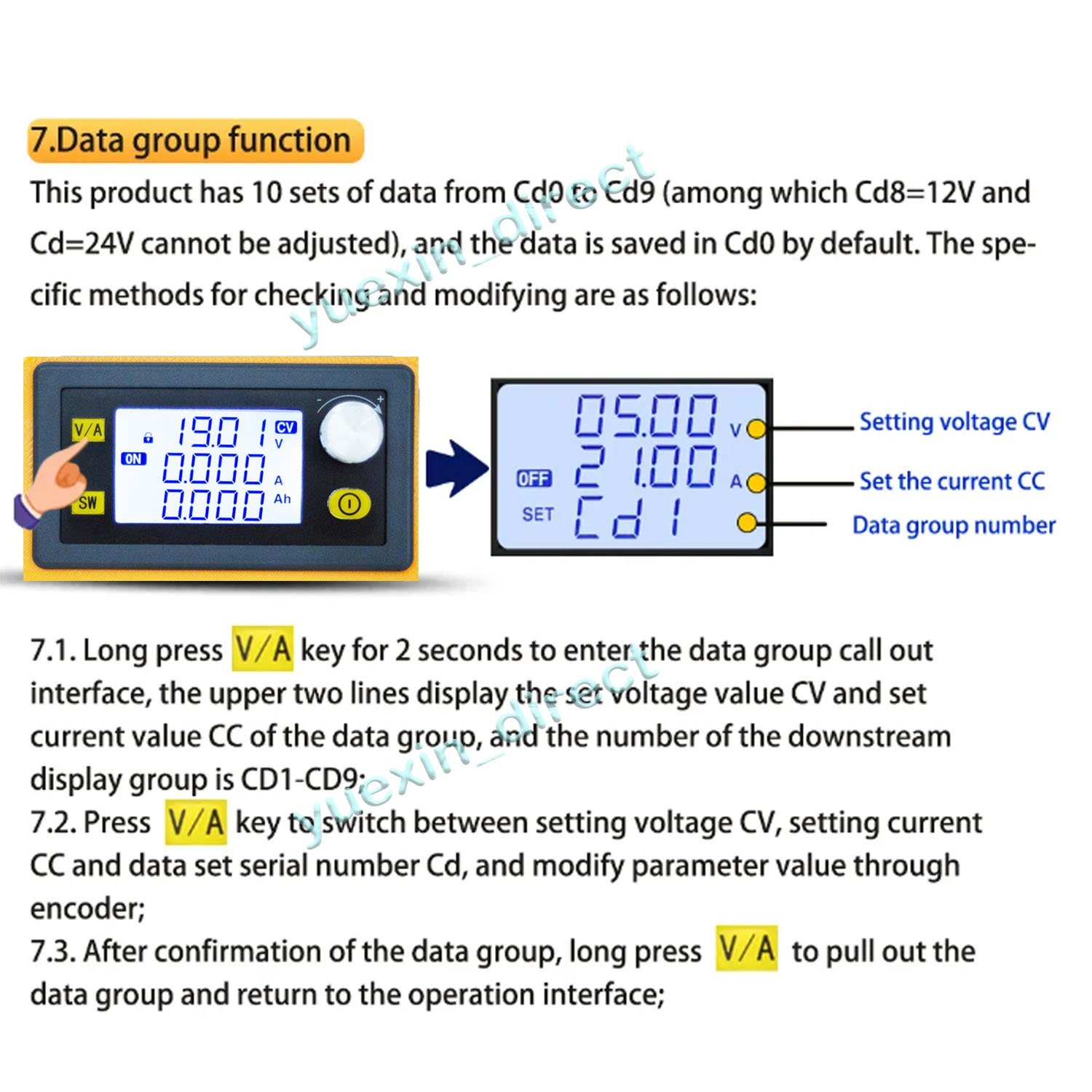 For Dewalt DC Power Supply with Digital Display Constant Voltage Adjustable