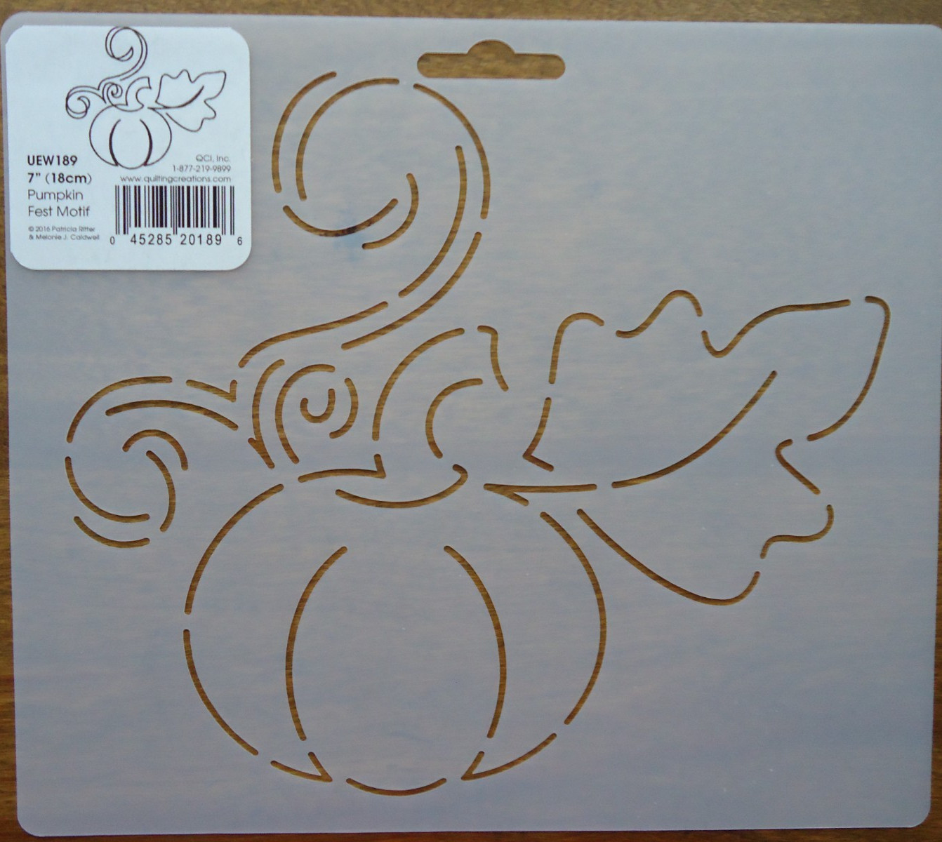 Stencil Quilting Pumpkin Fest Motif 7" 18cm QC quilt embroidery CL UEW189 fall