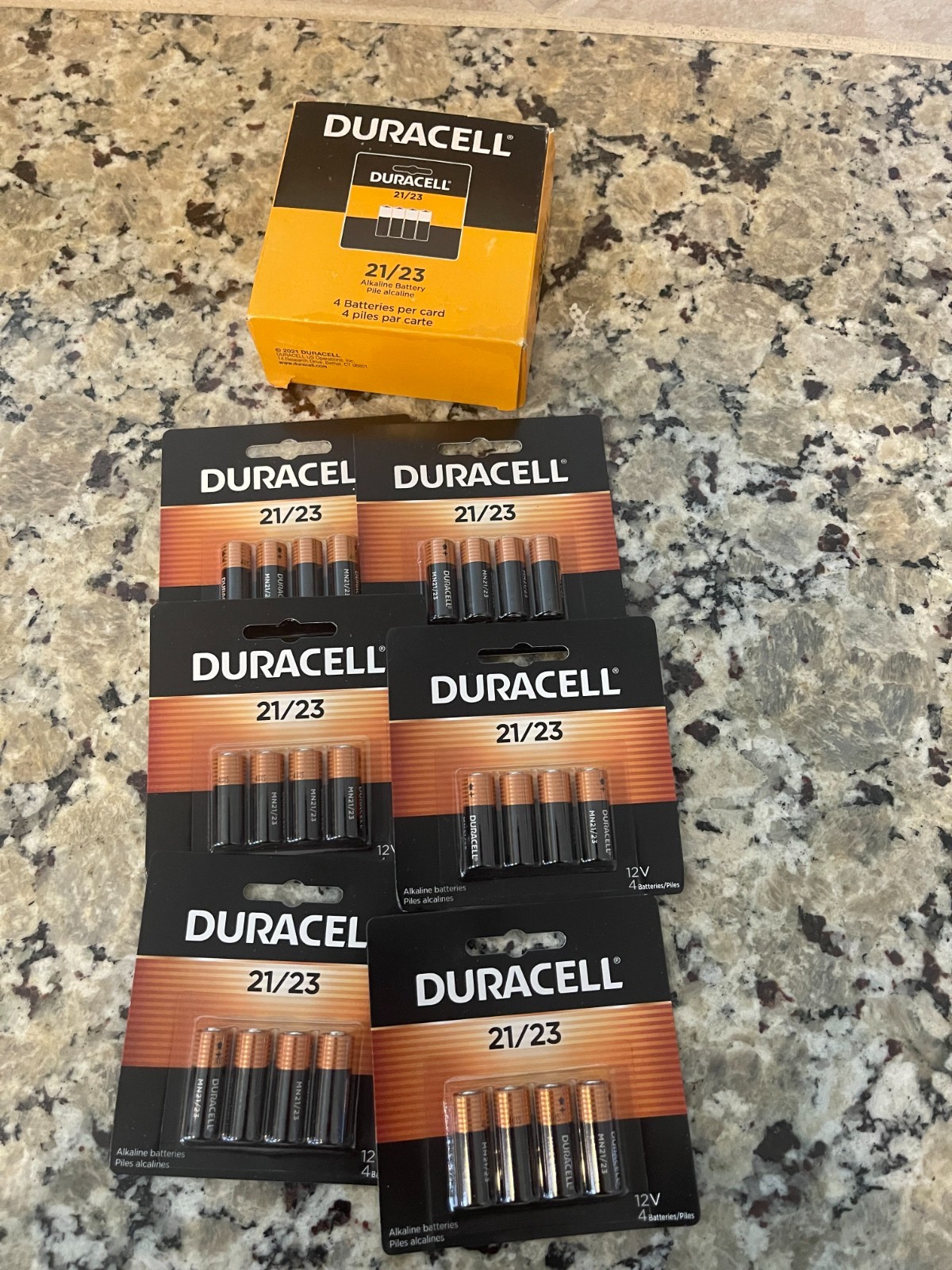 Duracell MN21B4 21/23 Alkaline 12 Volt Batteries 6 Packs Of 4-24 Total -exp 1/29