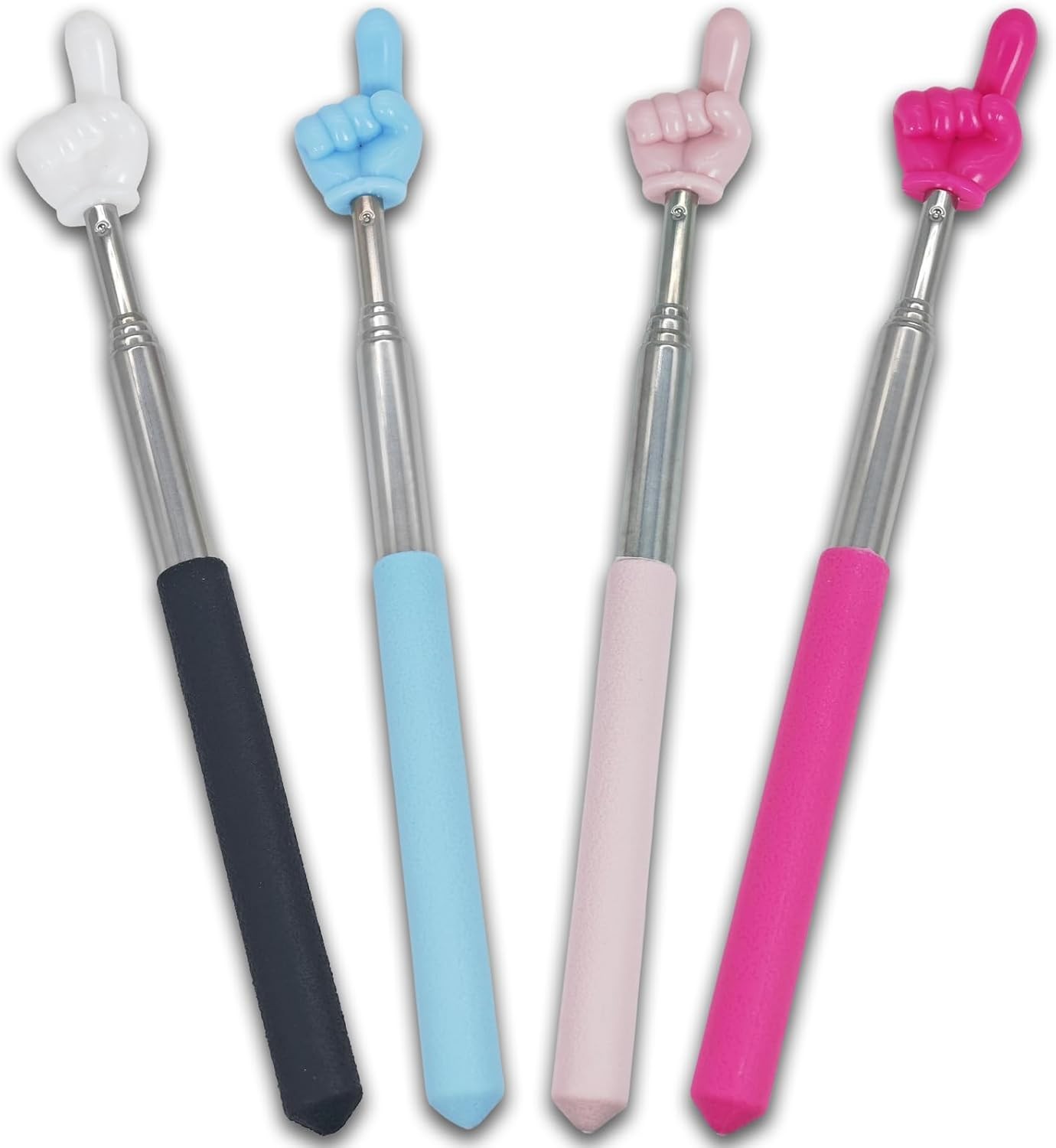 4 PCS Telescopic Teacher Pointer Stick Extendable Classroom Reading Hand