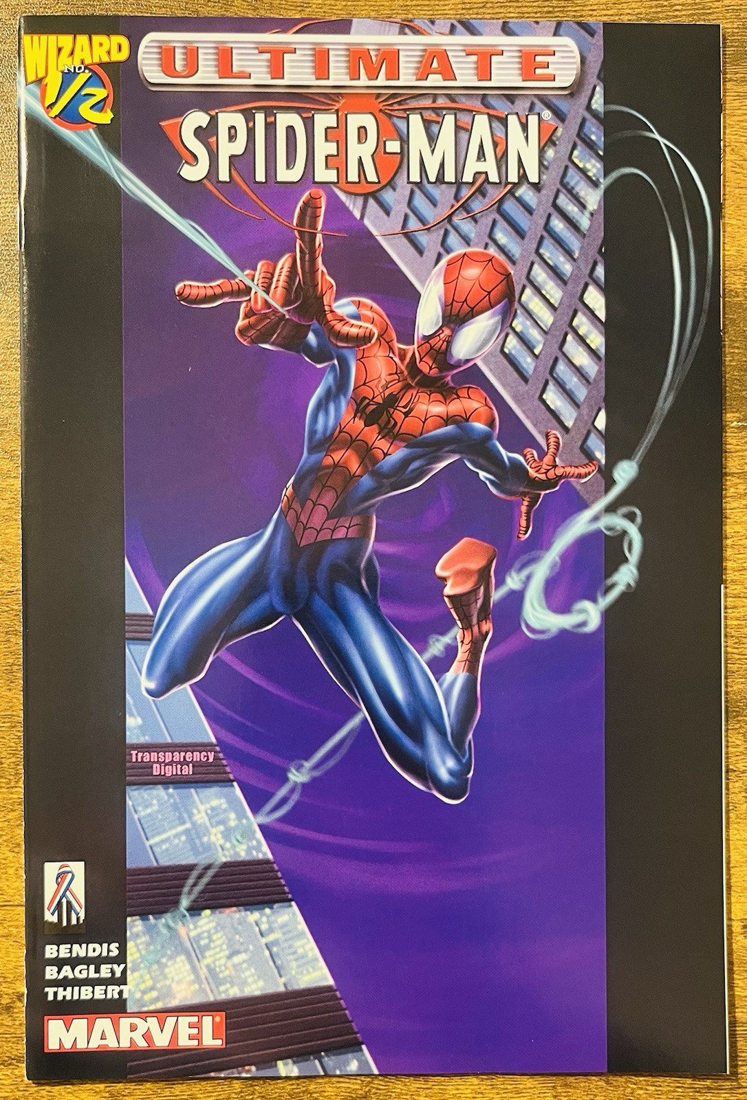 ULTIMATE SPIDER-MAN #1/2 NM-NM+ WIZARD MAIL AWAY VARIANT MARK BAGLEY COVER 2002