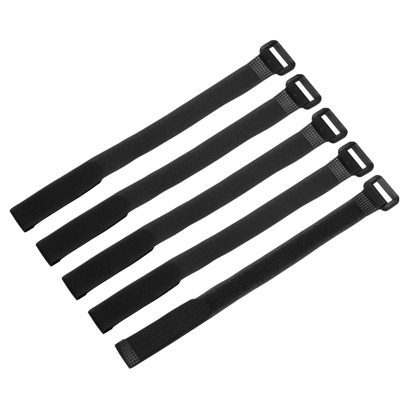 5Pcs Battery Tie Down Straps,0.8x12" Black Nylon Hold Down Hook Loop Strap