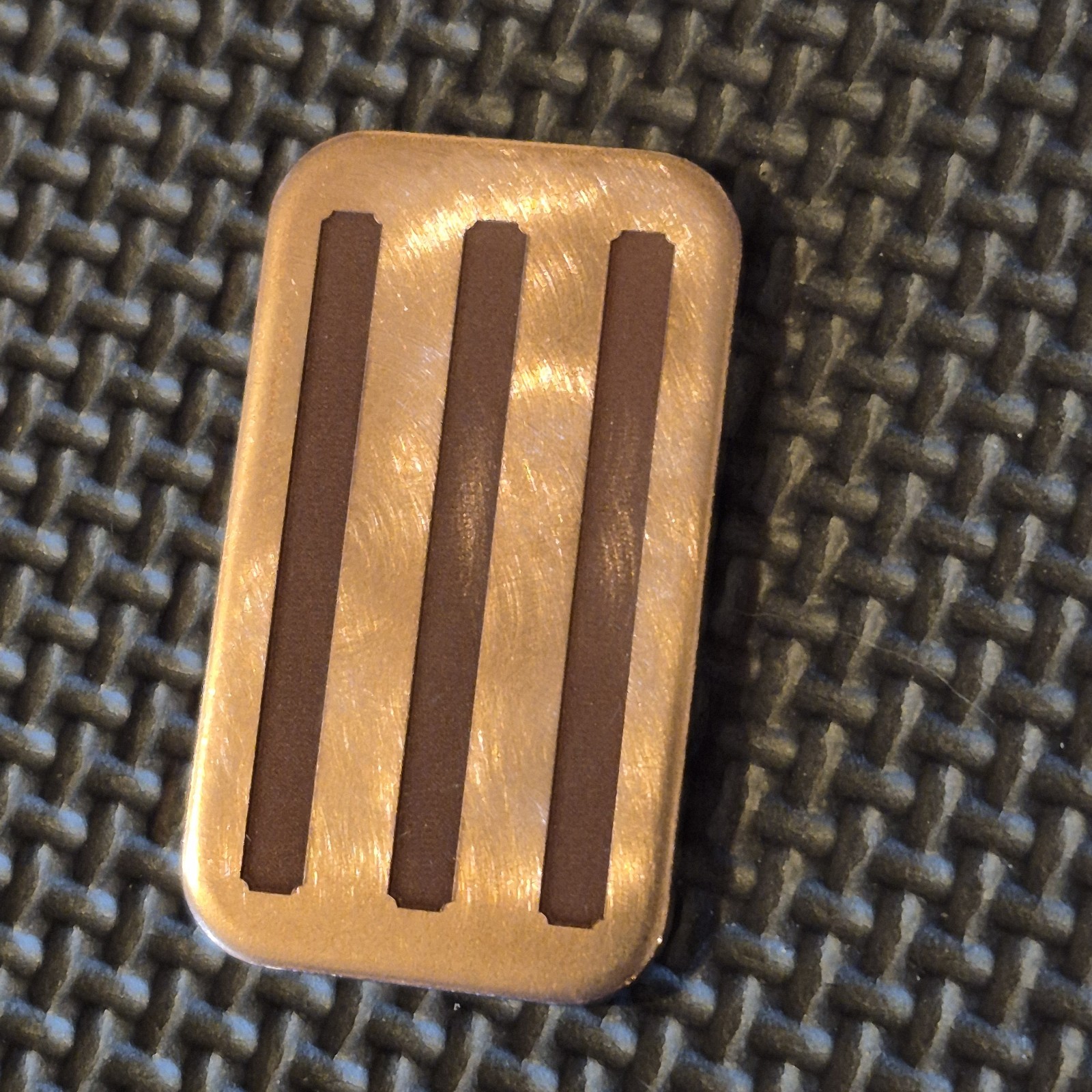 Custom Copper Golf Ball Marker / 3 Alignment Lines Design / 1.75"x1"