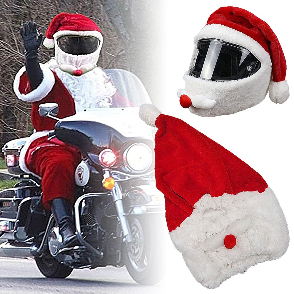 Christmas Helmet Cover Santa Claus hat For Motorcycle Motorbike Helmet Case TL