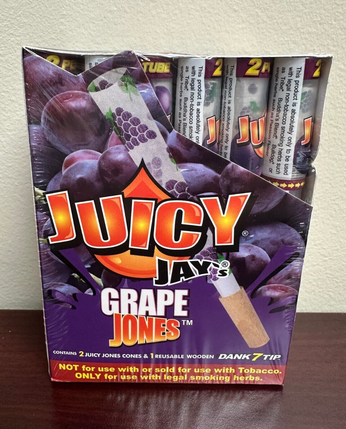JUICY JAY'S JONES CONES GRAPE~24CT~FULL BOX~NEW