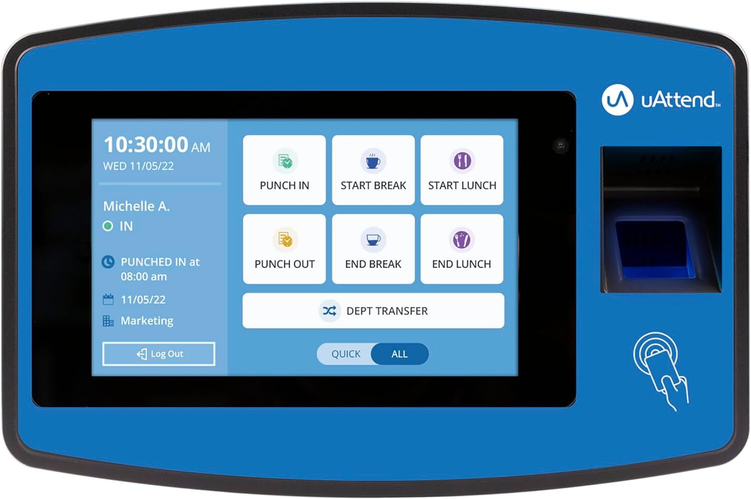 uAttend NX2500 Cloud-Based Attendance System with Optional Payroll Integration