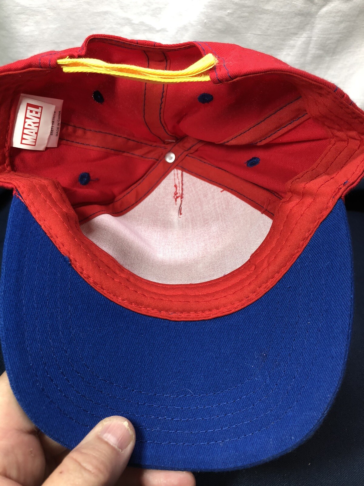 Marvel Comics Red Strapback Captain Marvel Baseball Cap OSFM