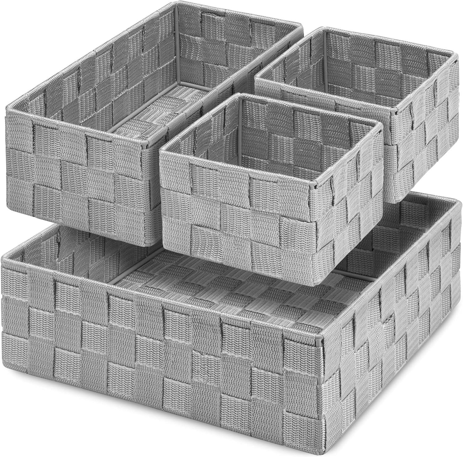 Der Organizer Bins, Woven Strap Stora Box Cube Basket