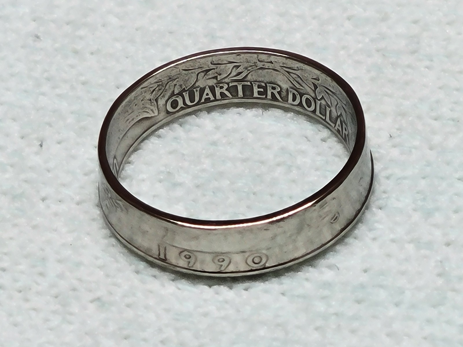 1990 - Size 11    Dated Quarter Coin Ring