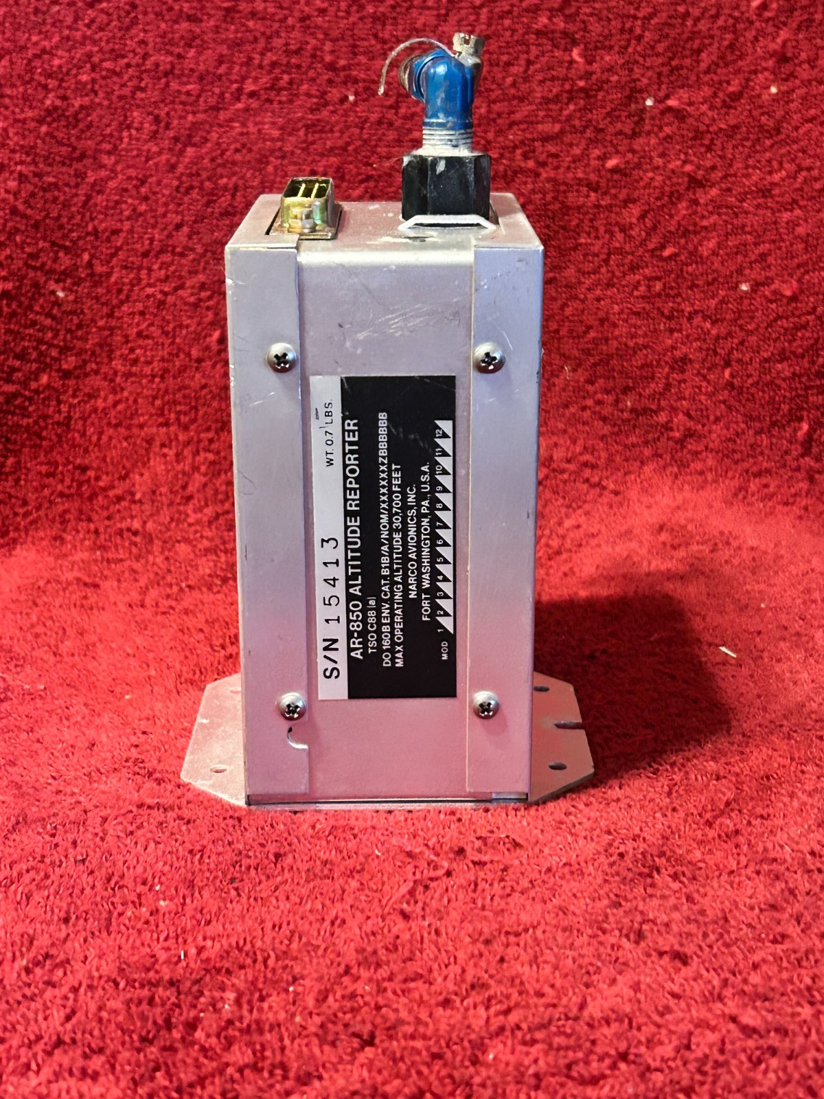 NARCO AR 850 ALTITUDE REPORTER TO 30.700 FEET WITH TRAY