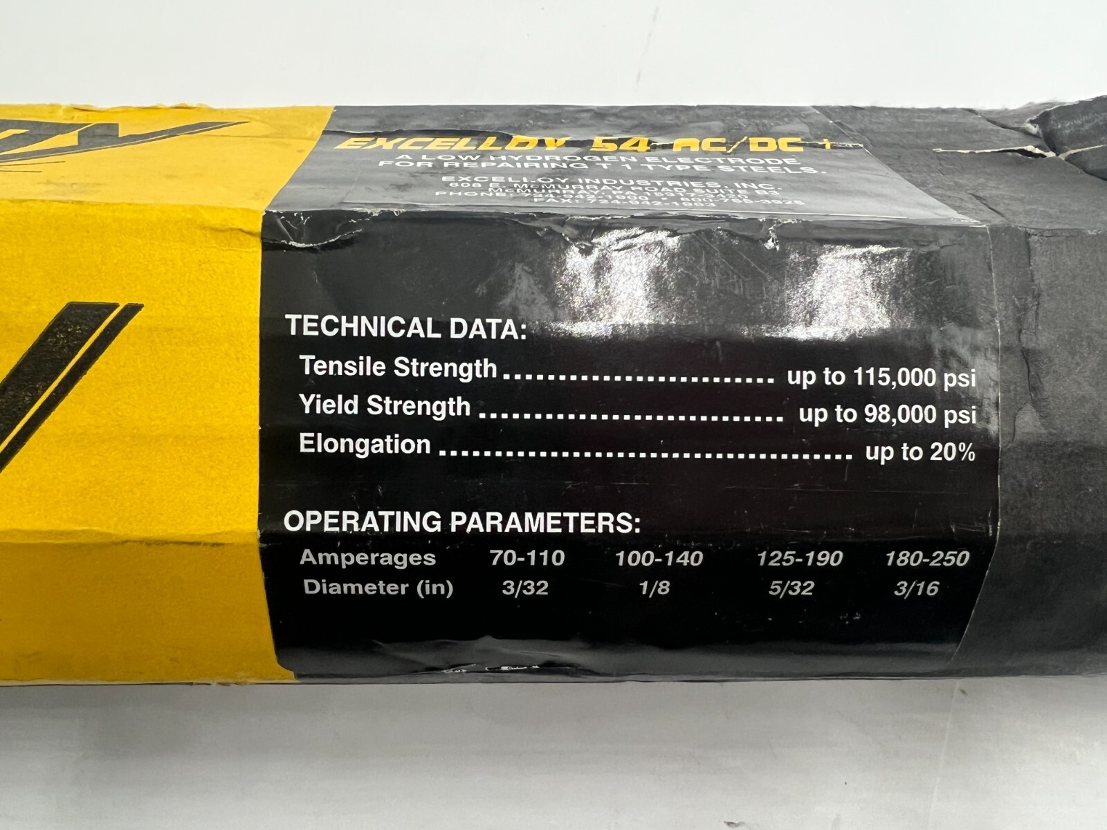 Excelloy 54 AC/DC+ 10LBS 3/32" Welding Rod Low Hydrogen Electrode