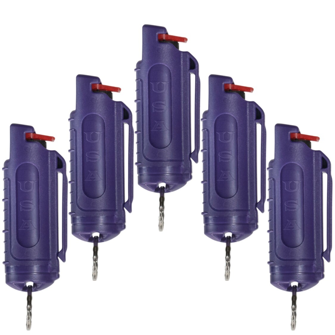 5 Police Magnum pepper spray .50oz purple molded keychain defense protection