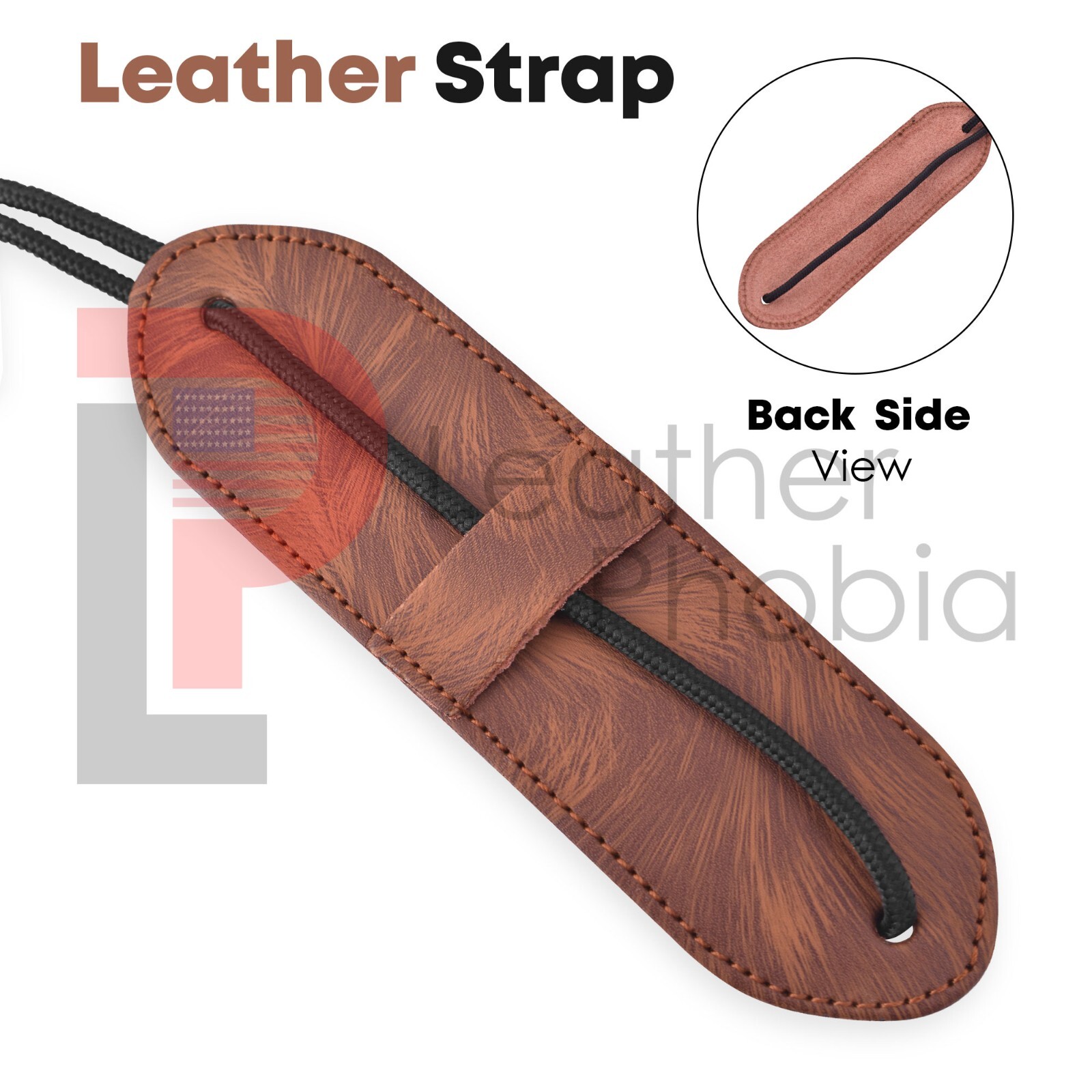 Leather Bow Stringer Brown Archery Bowstring Recurve Longbow Replace Rope Tool