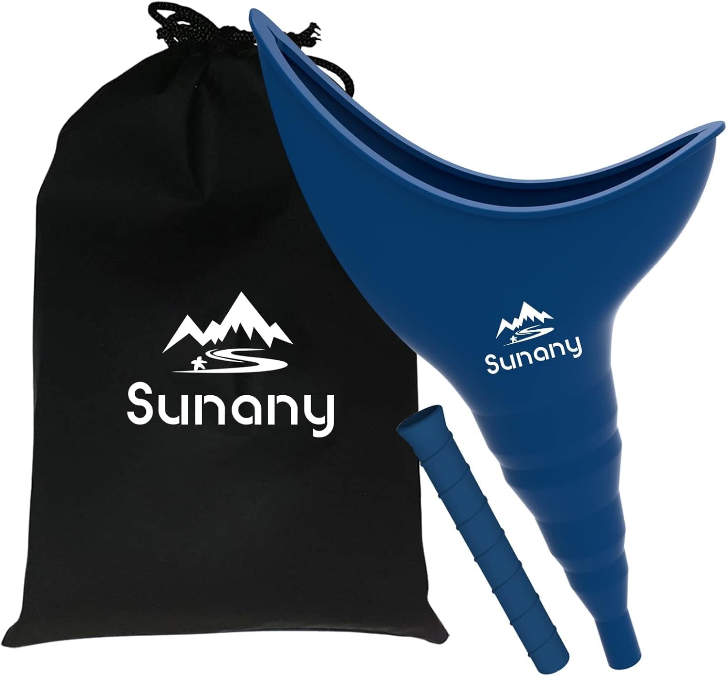 Sunany Female Urination Device, Reusable Urinal 3 Piece Set, Blue