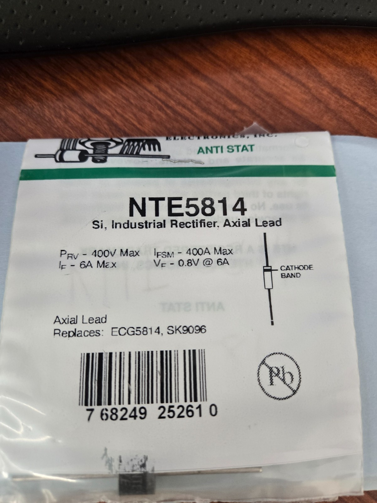 NTE5814 Si, Industrial Rectifier, Axial Lead