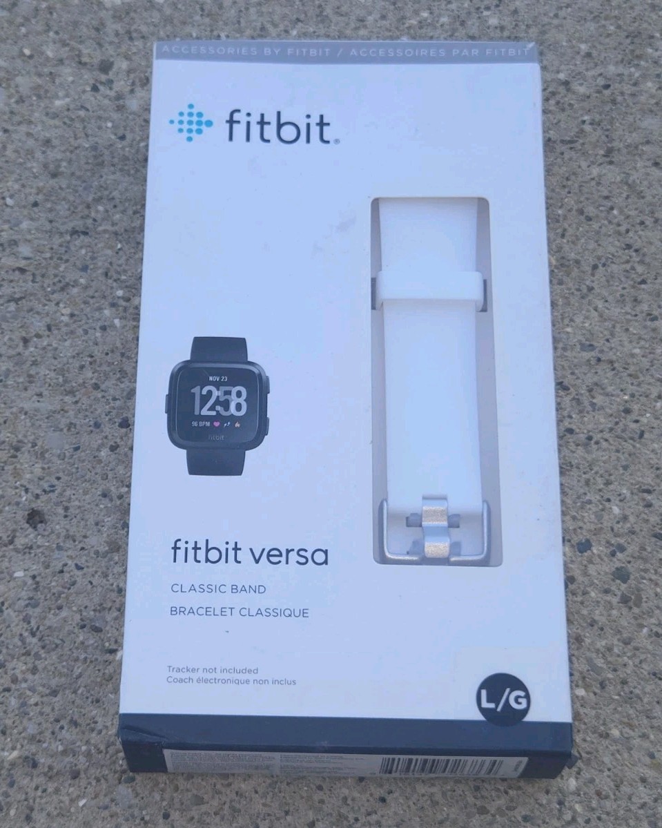 Fitbit Versa Classic Band L/G White New/Sealed Size LG