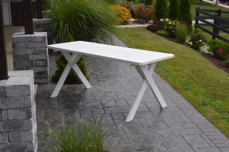 A&L Furniture Co. Amish-Made Pine Cross-Leg Picnic Tables - 4 Sizes & 18 Colors