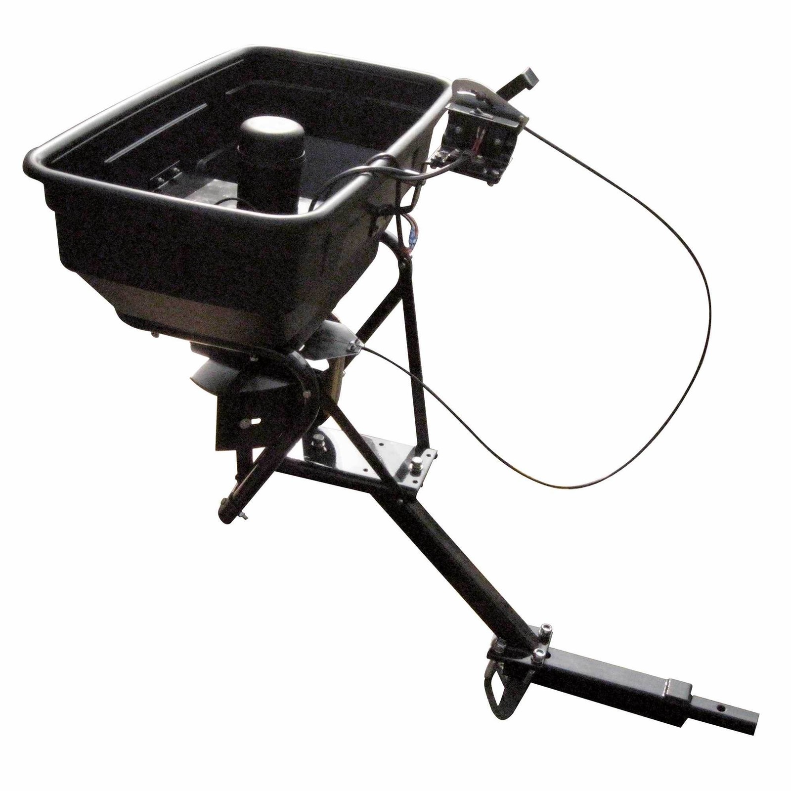 Field Tuff 12V ATV Hitch Mount Receiver 125 lb Fertilizer Spreader (Open Box)