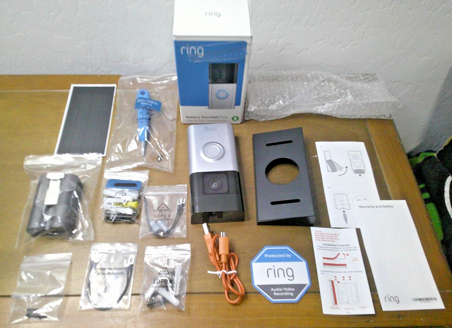 Ring! Doorbell Plus! ~1536P ~HD +View Head to Toe View! Wired for Existing Door!