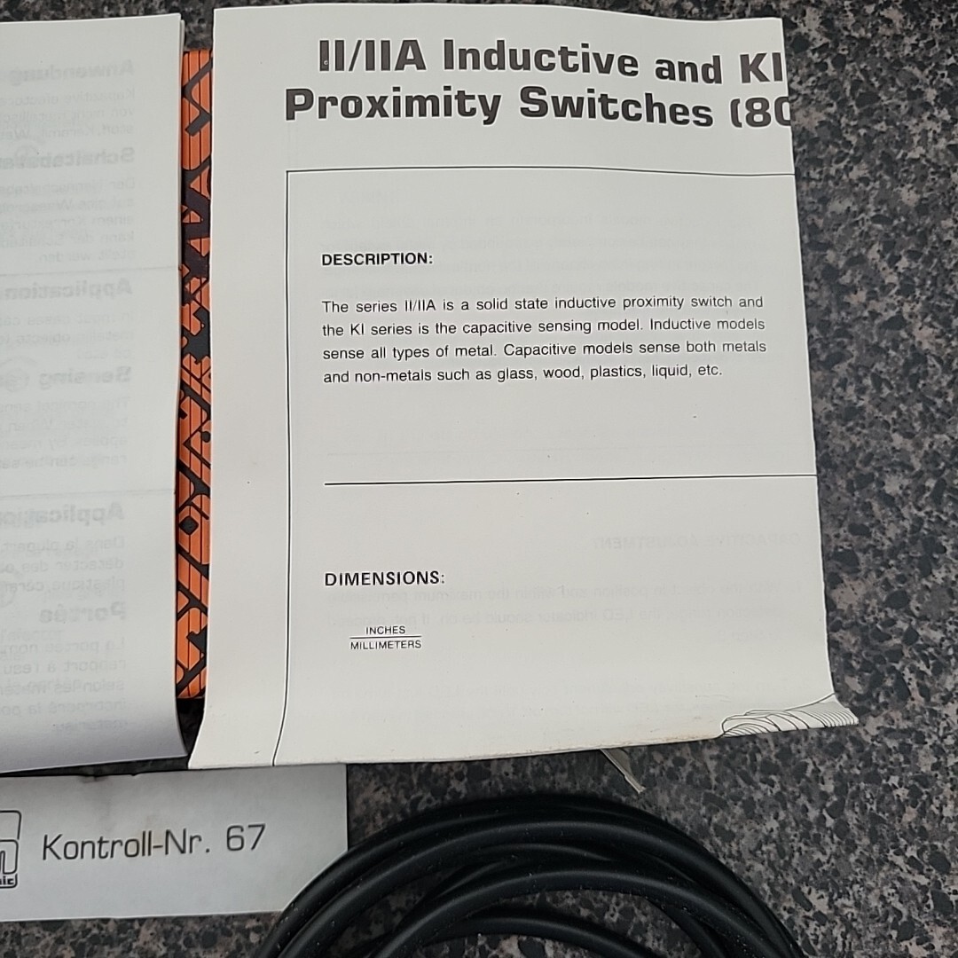 NEW!! Efector Proximity Switch K1-2015-ABOW w/ Box