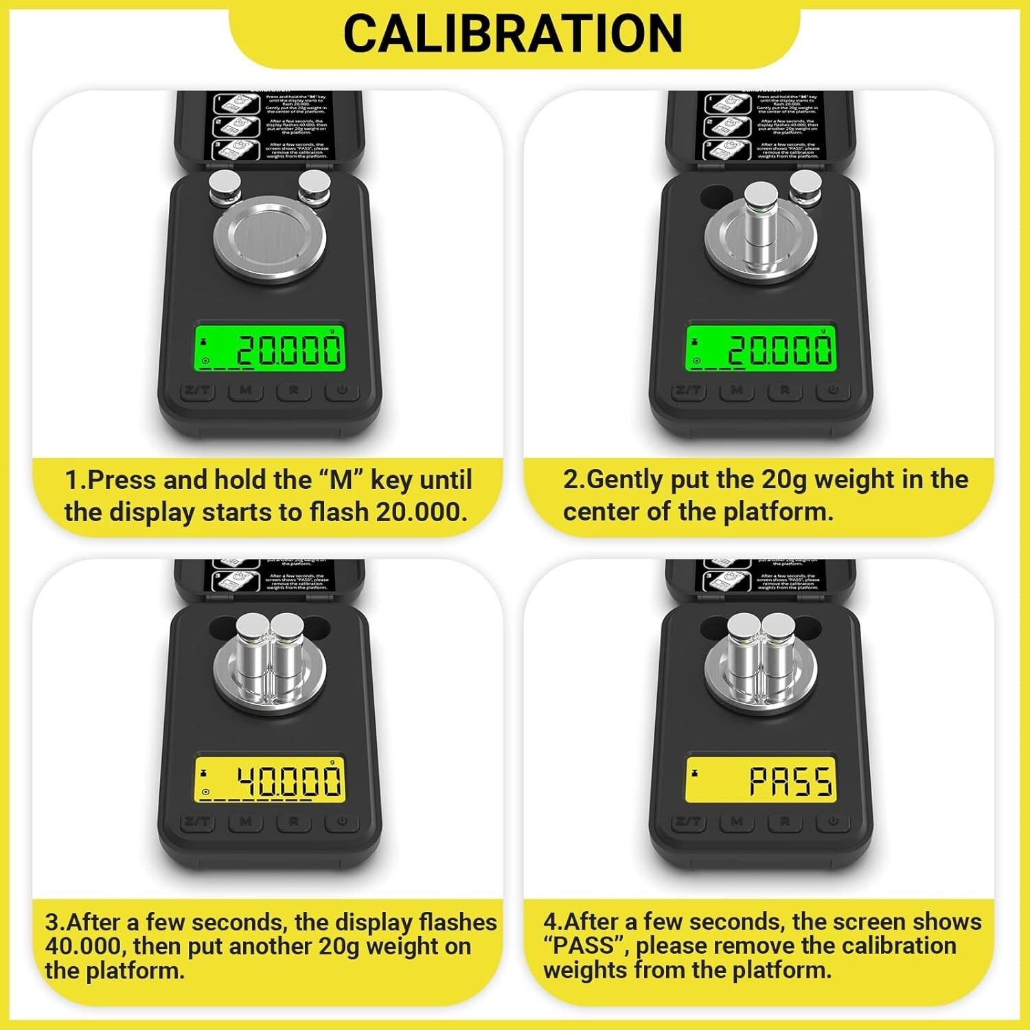 Compact 50g Precision Scale with Adjustable Backlight, Perfect for Reloading