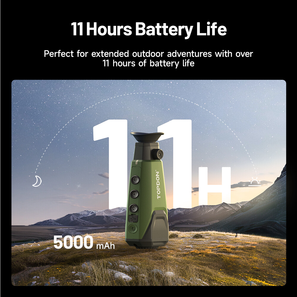 Topdon Monocular Telescope Day Night 256X192 HD Zoom Waterproof Hiking Hunting