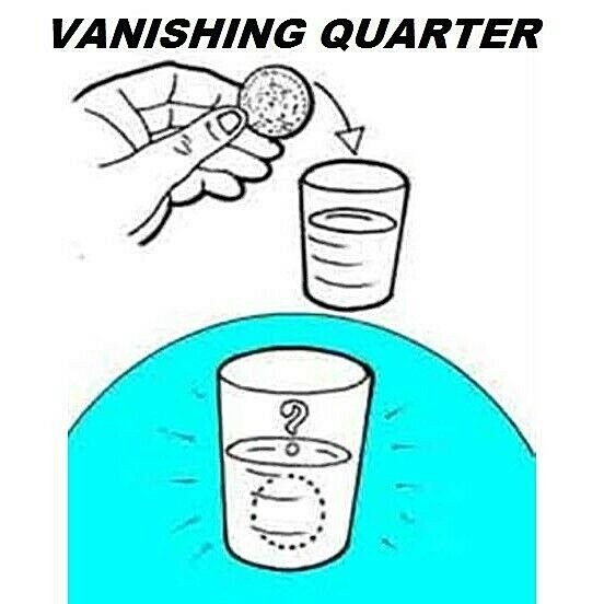 VANISHING QUARTER DISAPPEARING EASY MAGICIAN MAGIC TRICK ENGLISH INSTRUCTIONS