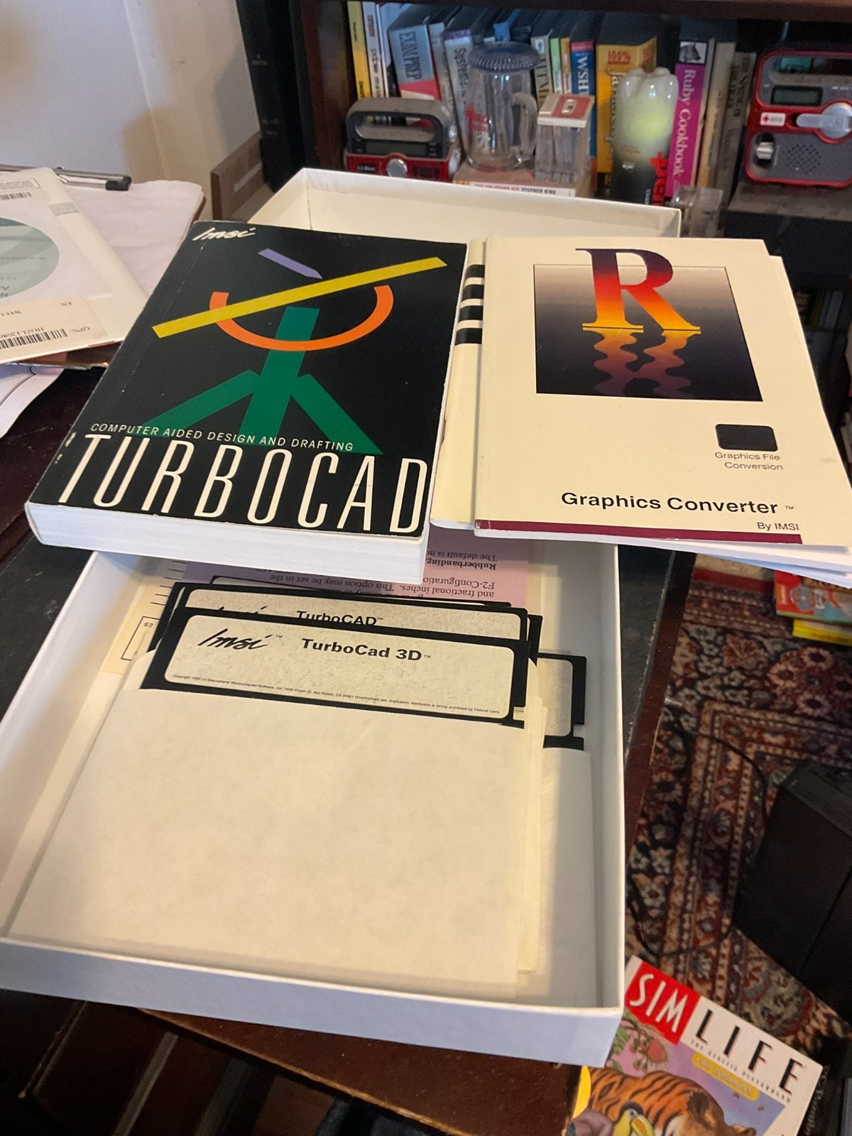 IMSI TurboCAD Designer DOS CAD Software Boxed Set w Floppy Disks
