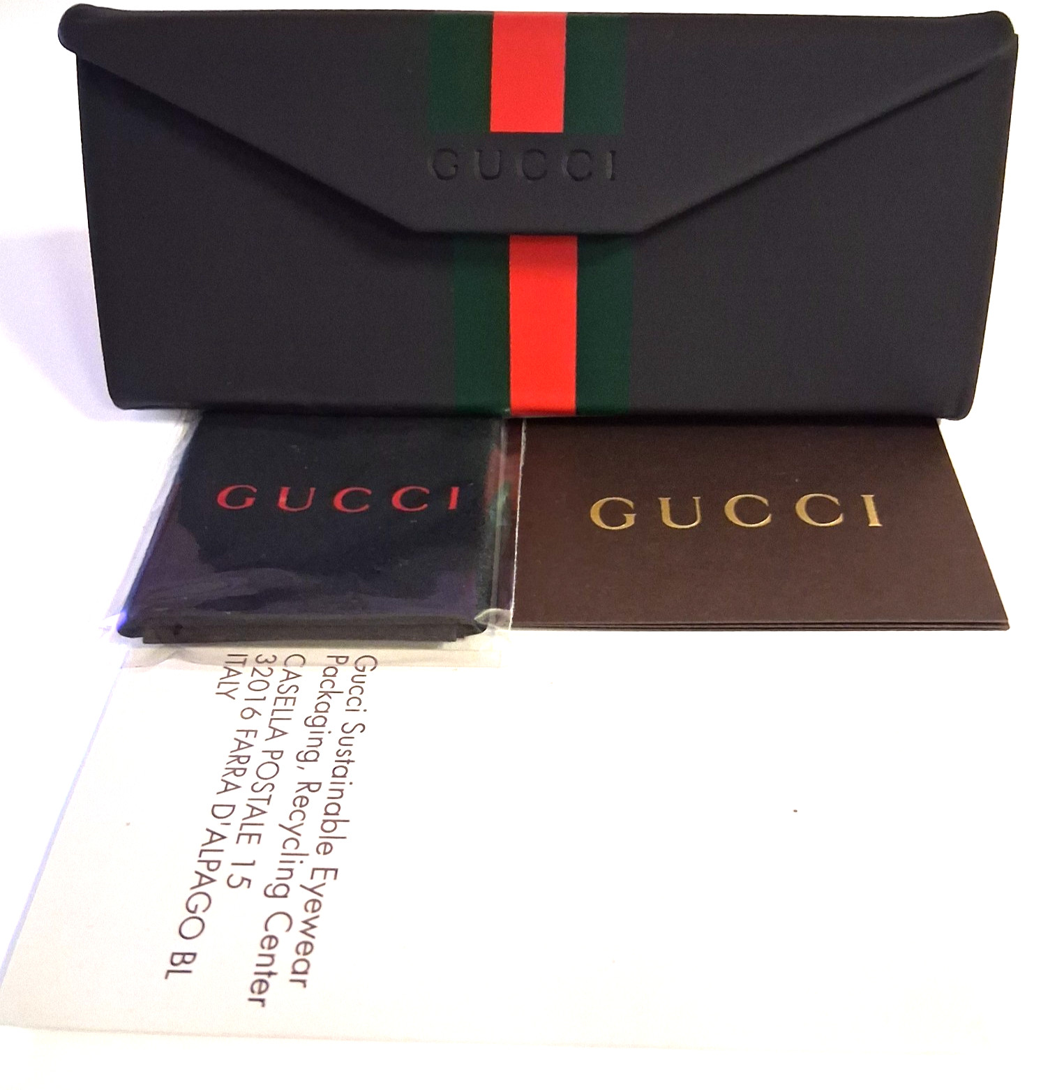 Gucci Foldable Sunglasses Case – Brand New with Cloth