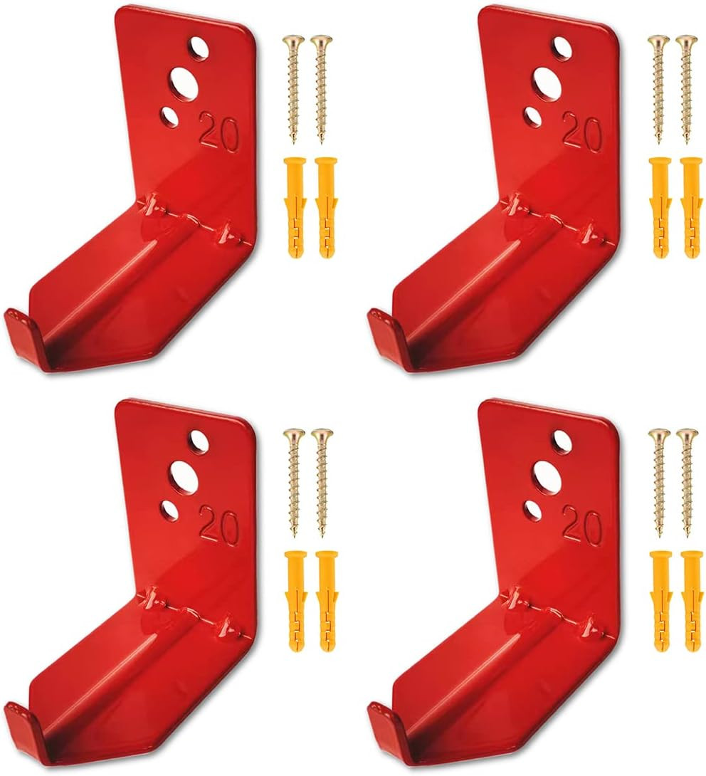 4 Pack of Fire Extinguisher Bracket, Wall Mount Hook, Fire Extinguisher Mount up