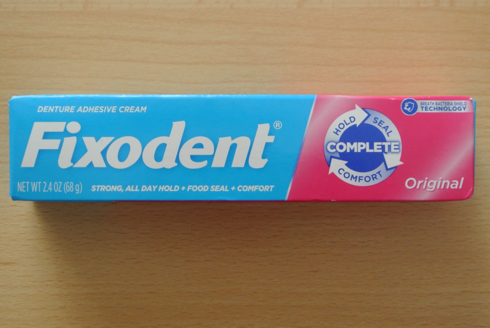 Fixodent Complete Denture Adhesive Cream, Original, 2.4 oz