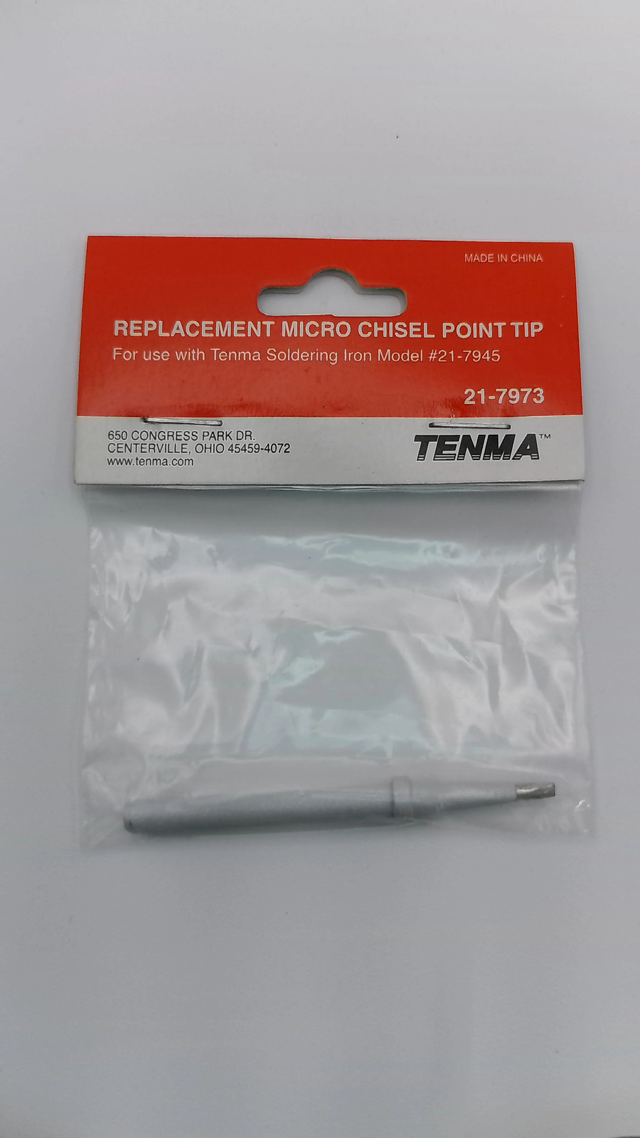 Tenma 21-7973 Micro Chisel Soldering Tip - 0.8mm (1/32") Flat Tip