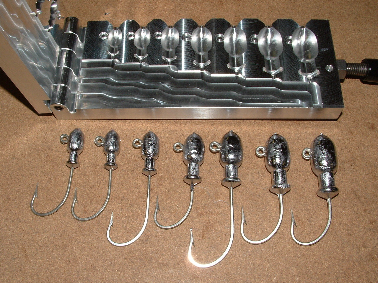 Saltwater Bullet Jig -2 mold 1/2,3/4,1,1.5,2,2.5,3oz CNC Aluminum Striper