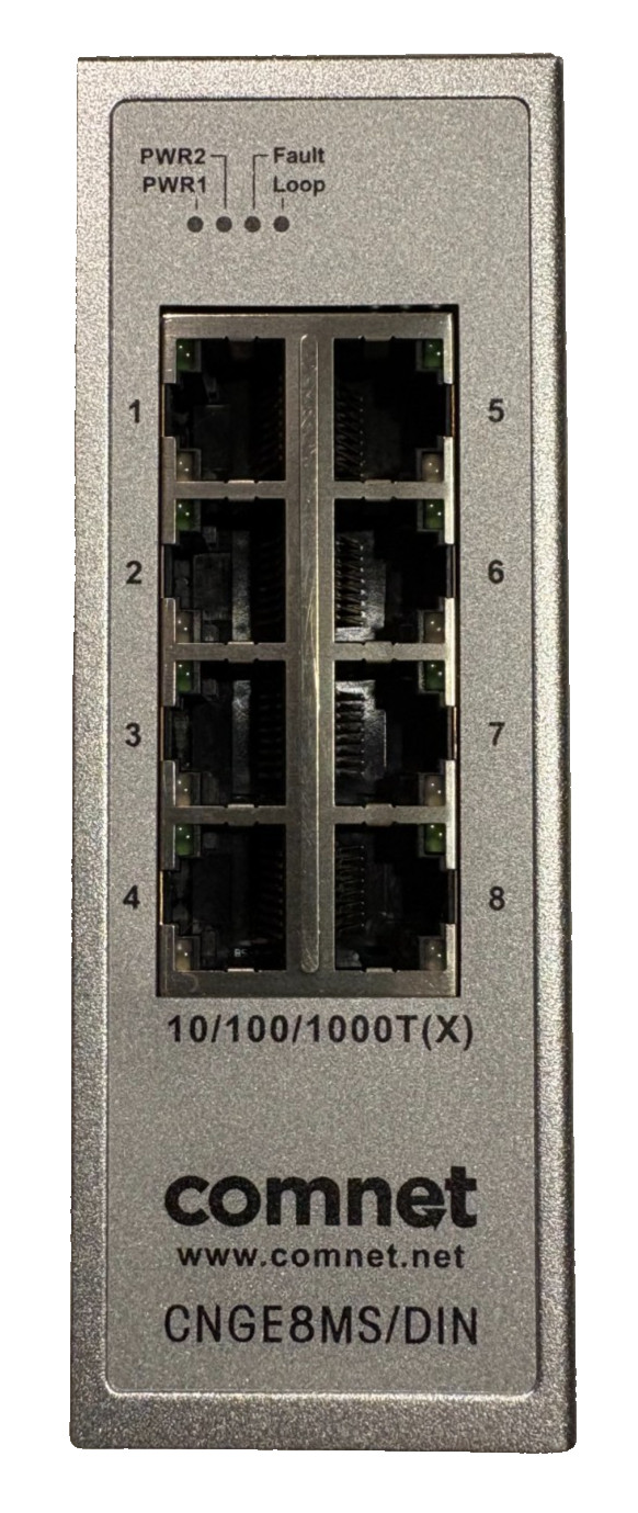 Comnet CNGE8MS/DIN | 8 10/100/1000Base-T(X) Port Managed - Tested