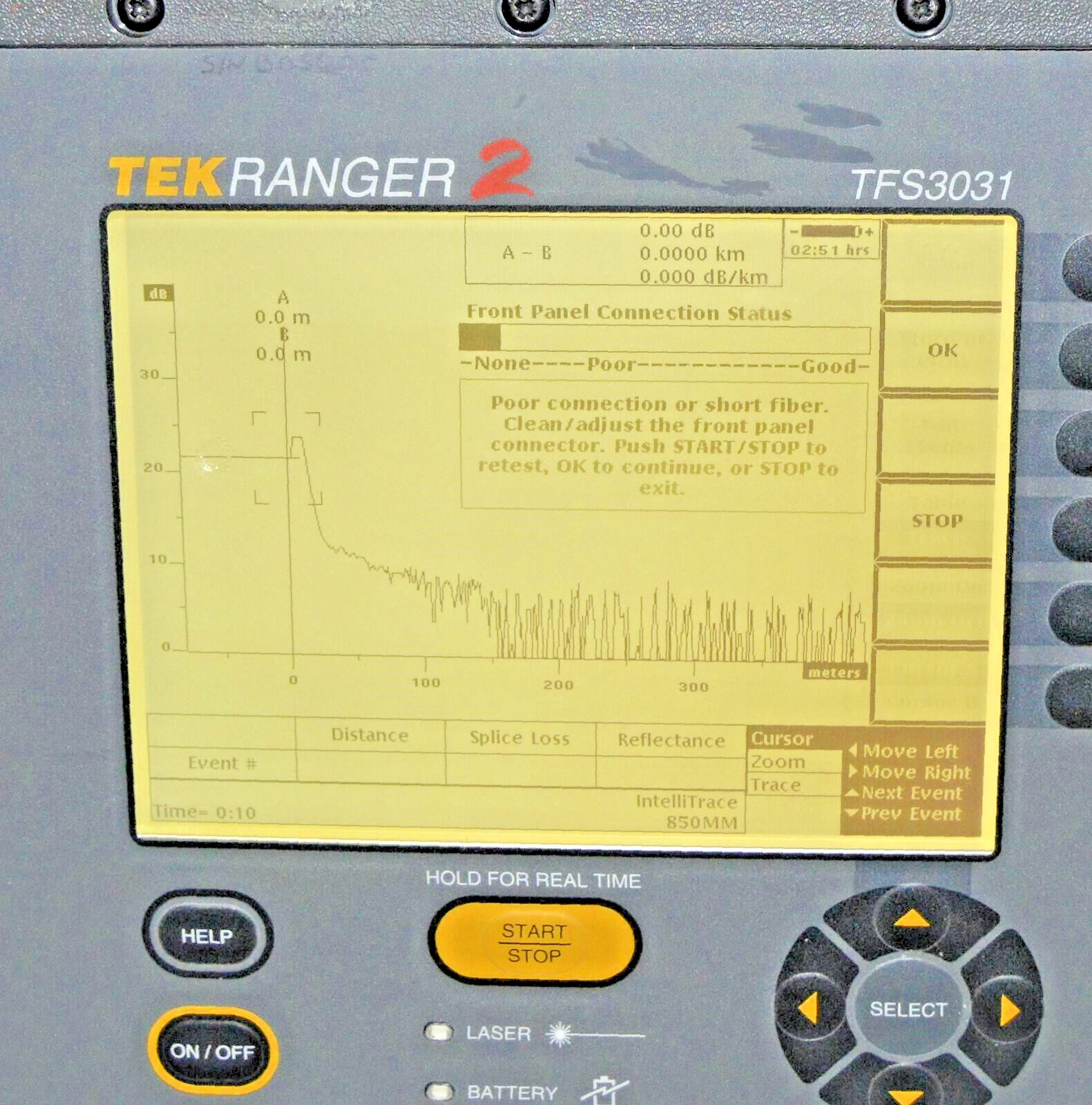 Tektronix TekRanger 2 TFS3031 Fiber Optic OTDR Options 03, 24