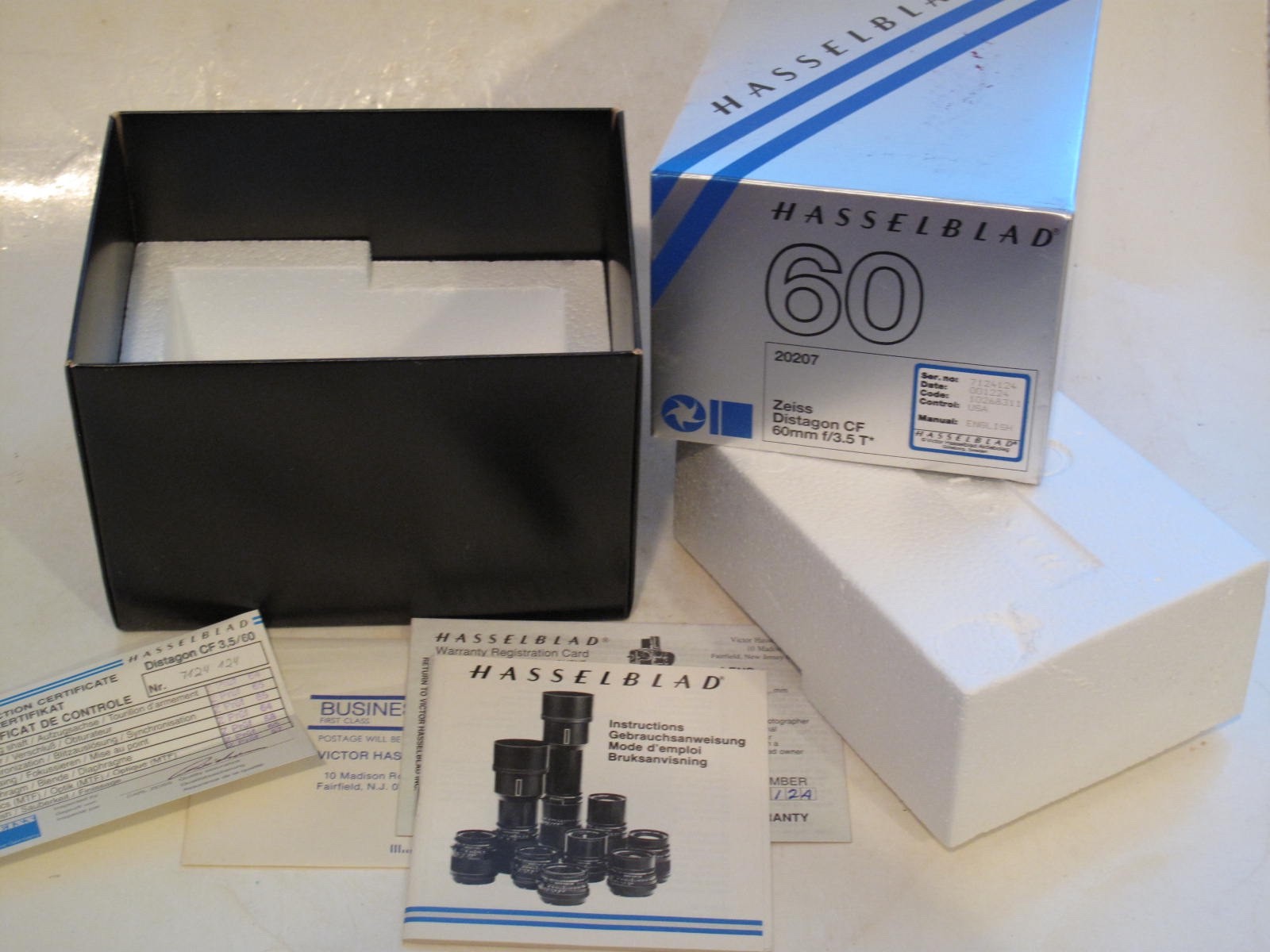 Hasselblad 60mm f:3.5 Distagon CF lens box ONLY , US SELLER "LQQK"