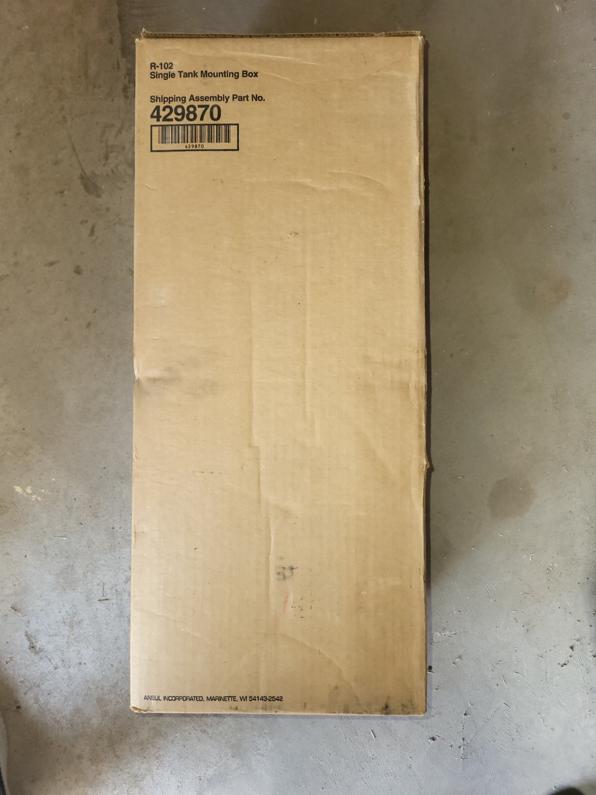 new ANSUL 429870 R-102 Single Tank Enclosure, Stainless Steel Enclosure