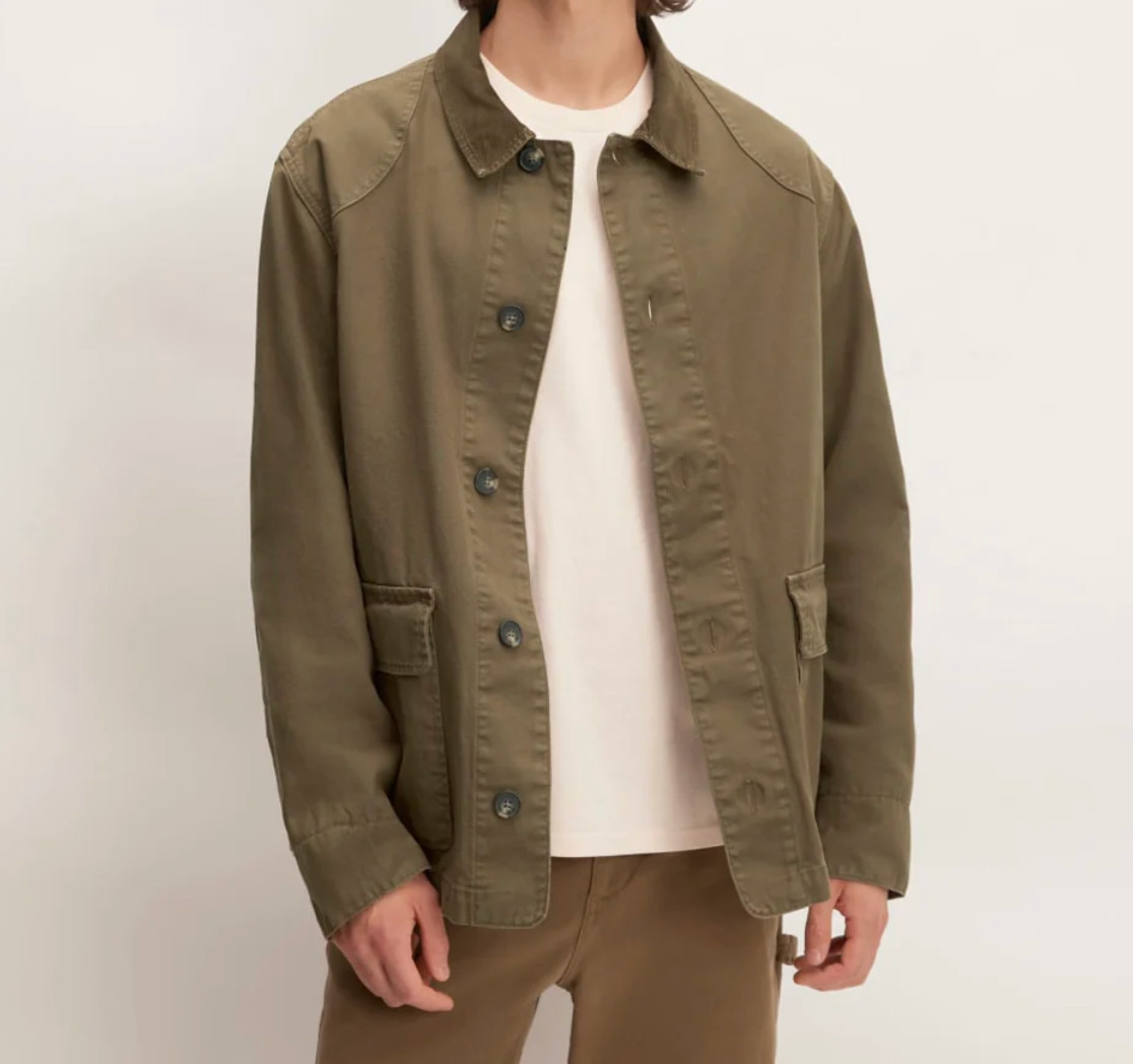 EVERLANE THE BARN JACKET BEECH COTTON CANVAS