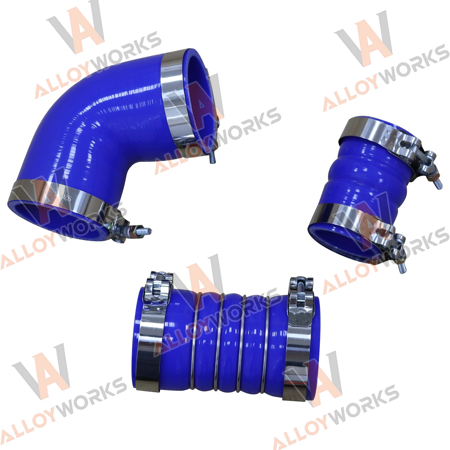 Silicone Hose Kit w;Stainless Clamps Fits 2006-2010,2008 GM 6.6L LBZ LMM Duramax
