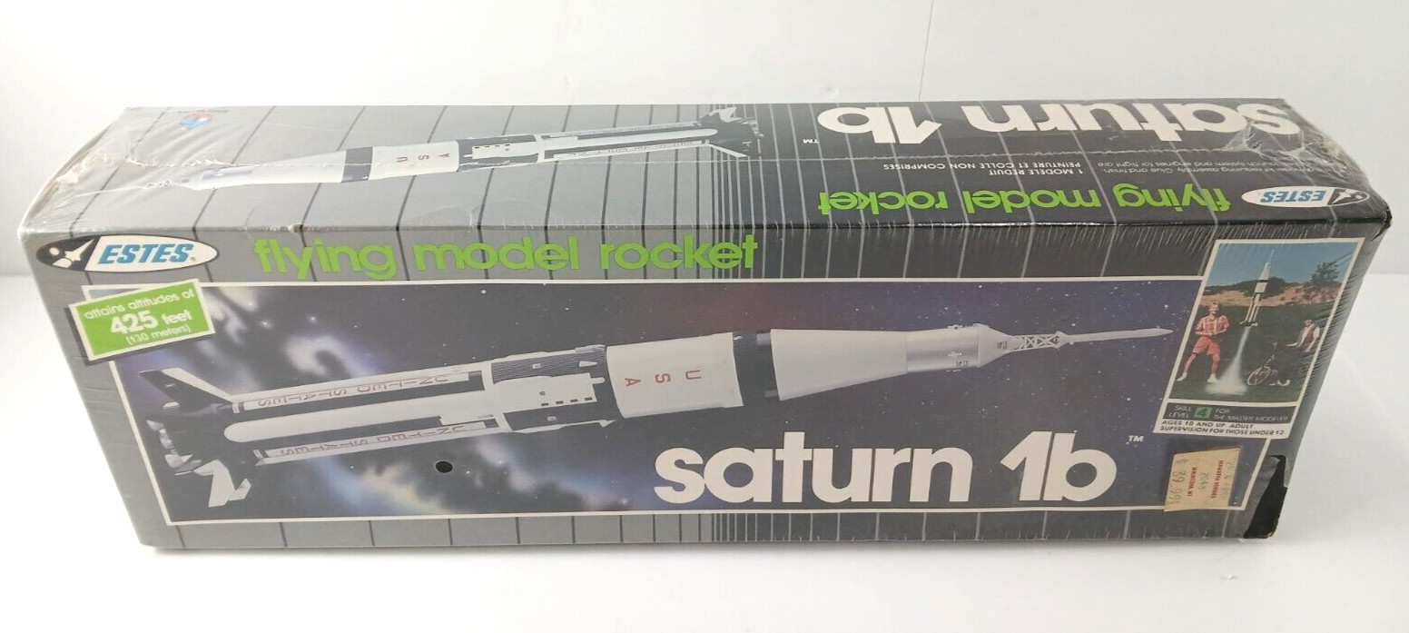 Vintage ESTES SATURN 1B Flying Model Rocket Kit #2048 New & Factory Sealed RARE