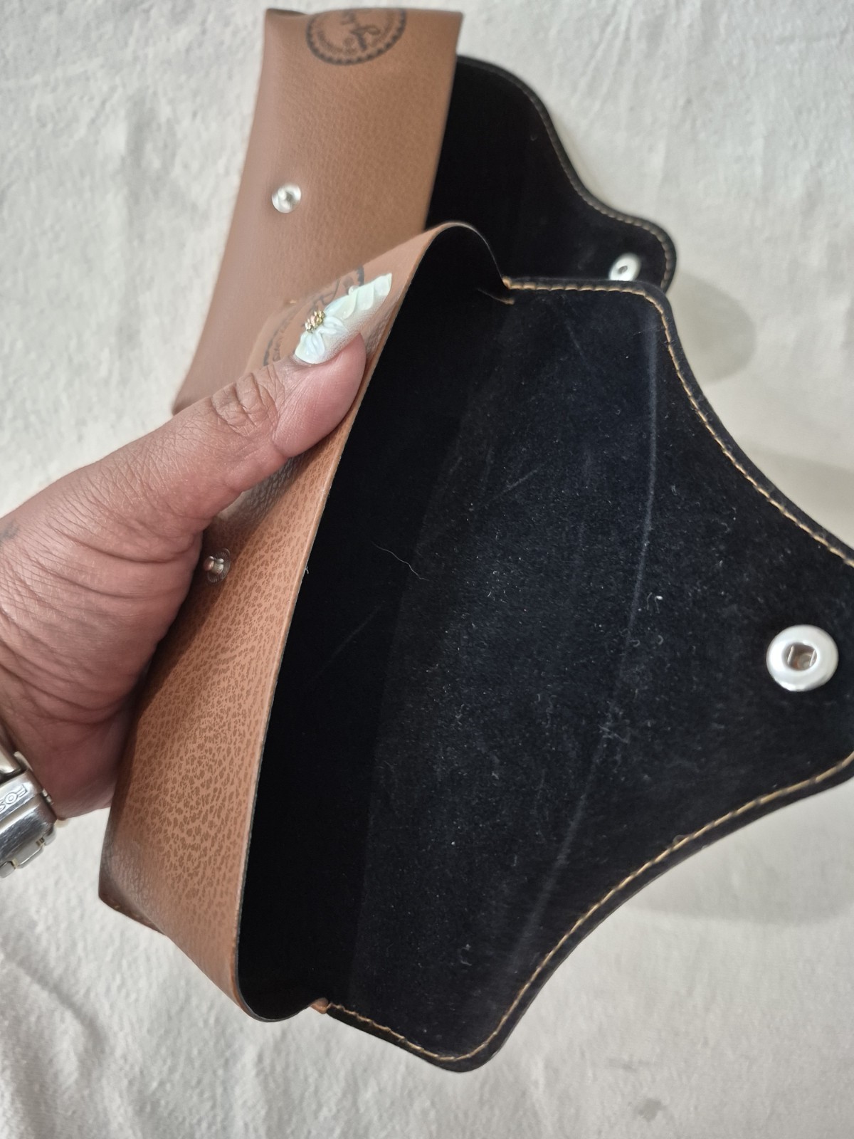 RayBan Faux Leather Sunglass Case Brown